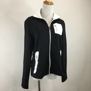LAUREN RALPH LAUREN Active Long Sleeve Zip Pockets Logo Hardware Zip Jacket